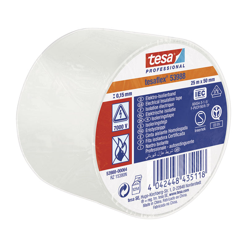 FITA ISOLANTE TESA 53988 HOMOLOGADA 25M X 50MM BRANCA