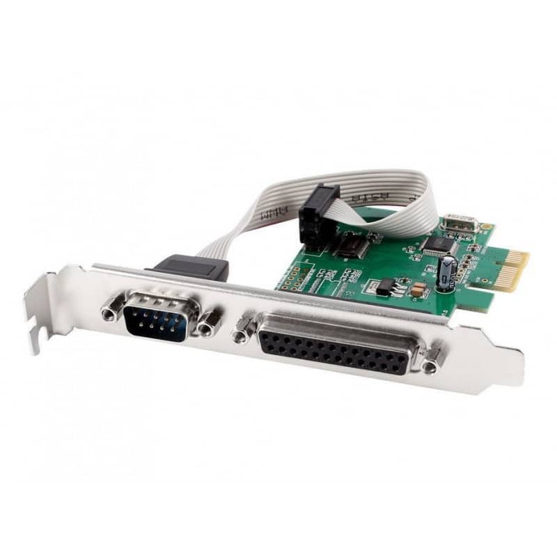 PLACA PCI-EXPRESS COM PORTA COM E LPT E COM LOW PROFILE