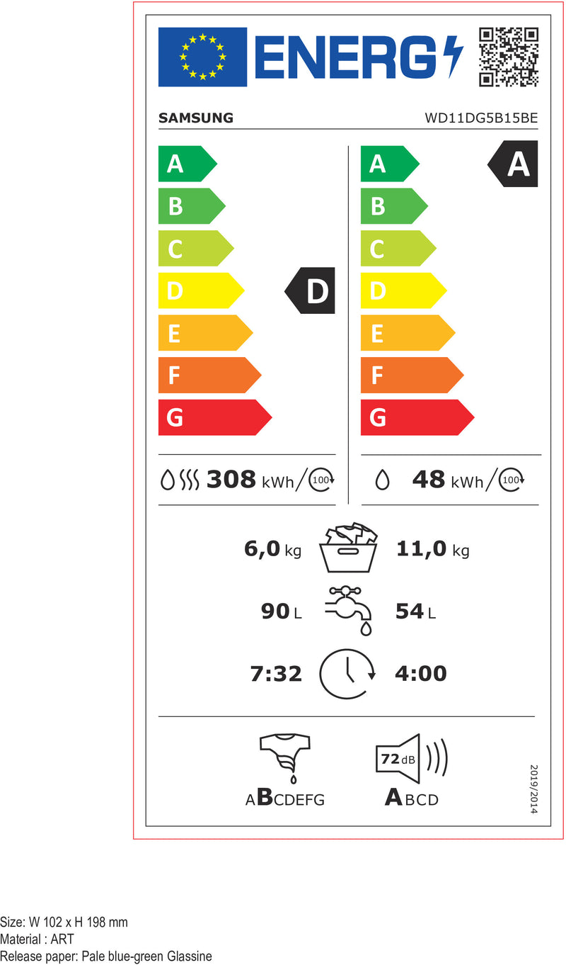 NÁQUINA DE LAVAR E SECAR ROUPA SAMSUNG WD11DG5B15BEEP( 1400 RPM -