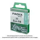 CAIXA M 20 UNID. PARAFUSO ROSCA CHAPA CR ZINCO 3,5X16MM FADIX
