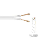 CABO PARALELO BRANCO E CINZA 2X1,5MM ´´ÁUDIO´´ EURO/M (BOBINA P