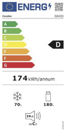 FRIGORÍFICO BOLERO COOLMARKET COMBI 250 WHITE D