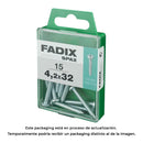 CAIXA M 15 UNID. PARAFUSO ROSCA CHAPA CR ZINCO 4,2X32MM FADIX