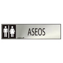 SINAL INFORMATIVO ´´ASEOS´´ MISTO (INOX ADESIVO 0.8MM) 5X20CM N