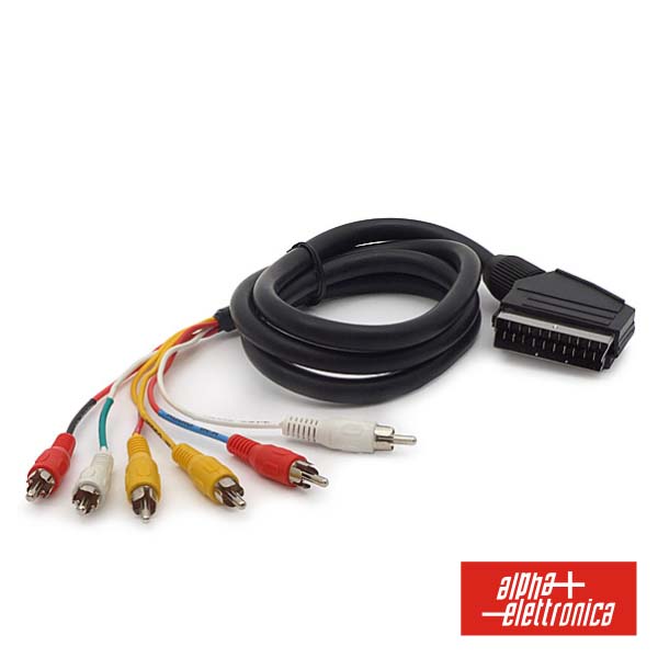 CABO SCART MACHO  6 RCA MACHO 1.5M