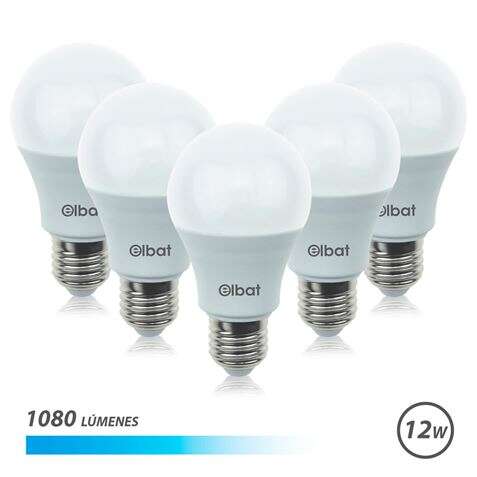 ELBAT PACK 5 UNIDADES - POTENCIA 12W - LUMENES 1080 - TIPO DE LUZ