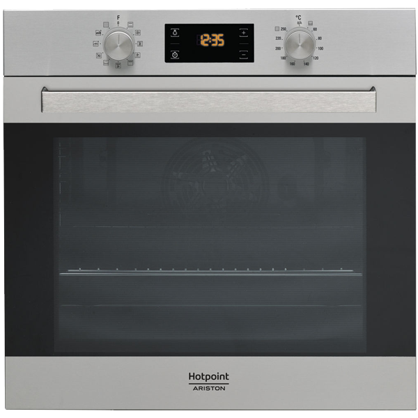 Hotpoint FA5 841 P IX HA forno 71 l 3300 W A+ Preto, Aço inoxidáv