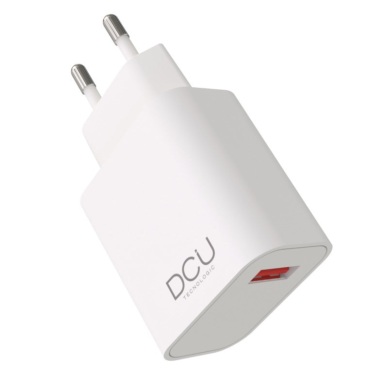 DCU TECNOLOGIC CARGADOR USB COMPACTO 3.0 18W - CARGA RAPIDA - COL