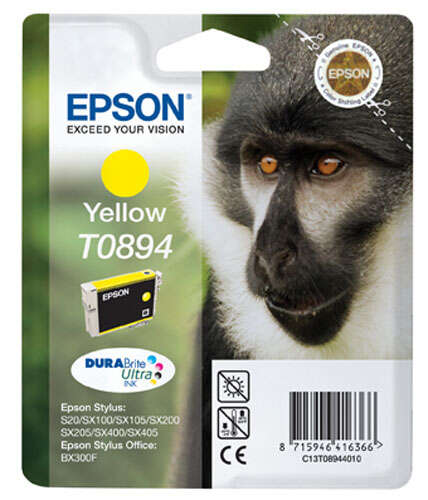 Epson Monkey Tinteiro Amarelo T0894 Tinta DURABrite Ultra