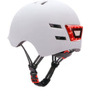 CAPACETE YOUIN COM LUZ LED TRASEIRO E DIANTEIRO BRANCO