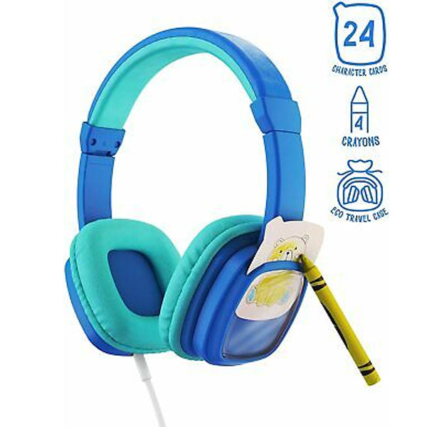 PLANET BUDDIES BOY WIRED HEADPHONES DIY BLUE