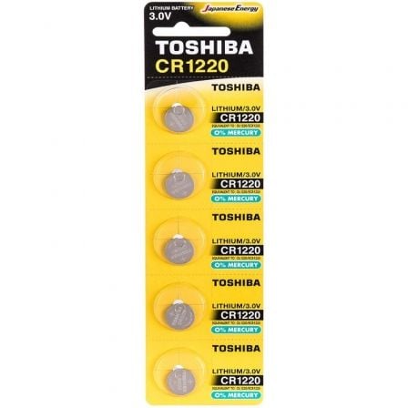 PACK DE 5 PILAS DE BOTÓN TOSHIBA CR1220 3V