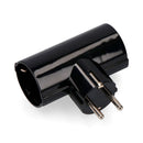 FICHA DUPLA PRETA BAQUELITE T/TL 16A 250V (EMBALADA) EDM