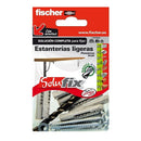 KIT FIXAÇÃO PRATELEIRAS LEVES 502685 SOLUFIX FISCHER