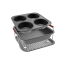 SET TEFAL 3 PEÇAS PAIRFRYER J702S304 ( SILVER  - FORMA PARA QUEQU