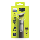 MÁQUINA DE BARBEAR ONE BLADE 360°, COM PENTE AJUSTÁVEL 5 EM 1, RE