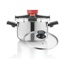 PANELA DE PRESSÃO HAEGER EASYCOOKER2IN1( 8 LITROS - 24 CM - INOX