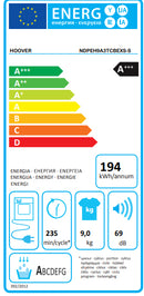 MÁQUINA DE SECAR ROUPA HOOVER NDPEH9A3TCBEXSS 9KG
