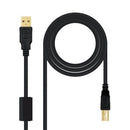 Nanocable 10.01.1205 cabo USB 5 m USB 2.0 USB A USB B Preto