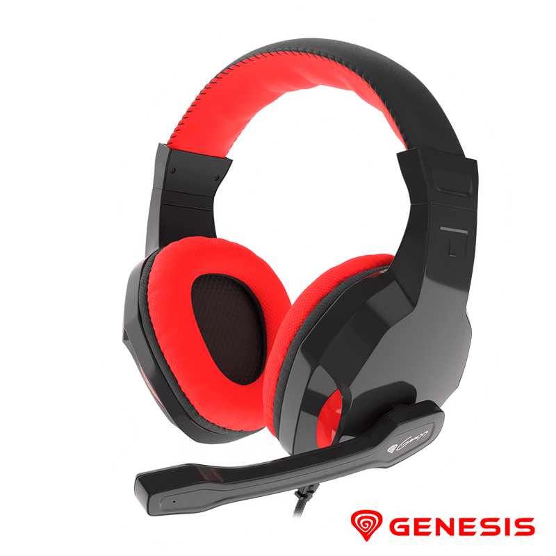 AUSCULTADORES GAMING PRETOVERMELHO ARGON 100 GENESIS