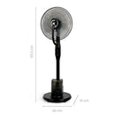 VENTILADOR DE PEDESTAL PRETO COM NÉVOA 90 W