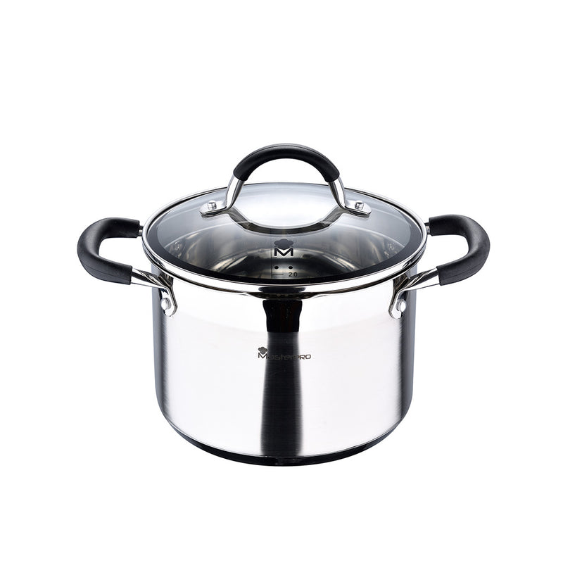 PANELA Ø20X14CM 4L INOX COM TAMPA FOODIES BGMP-1505-BK MASTERPRO