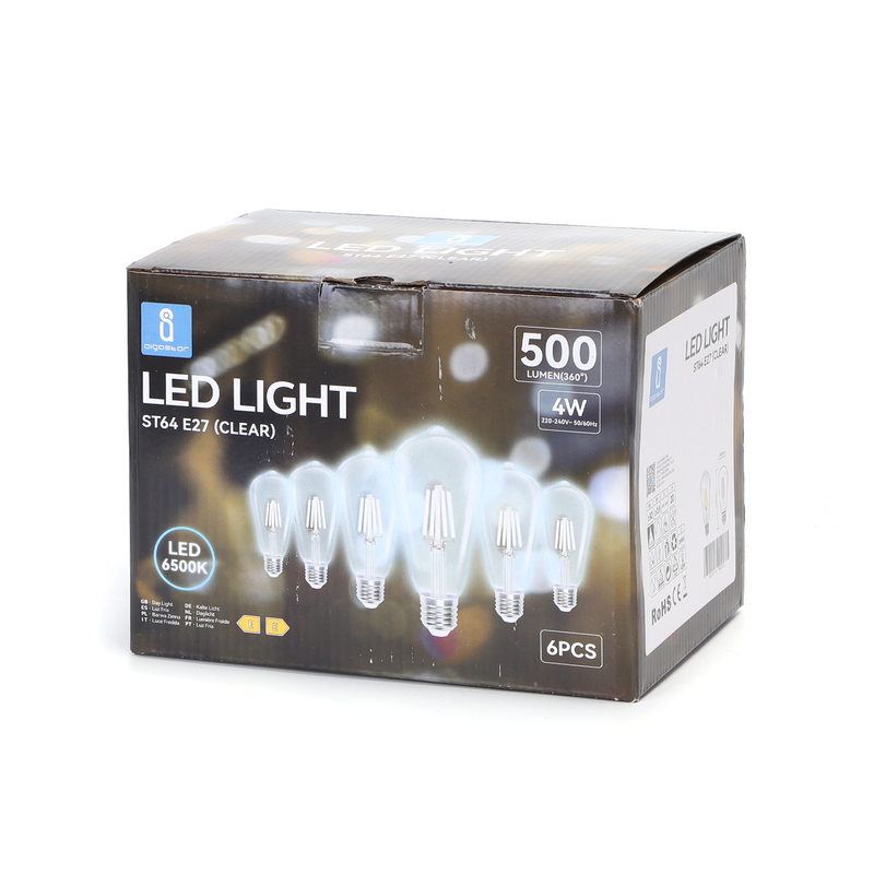 LED E27 ST64 4W. LUZ FRIA