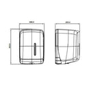 DISPENSADOR TOALHA DE PAPEL PARA MÃOS TIMELESS ABS RECICLADO PRET