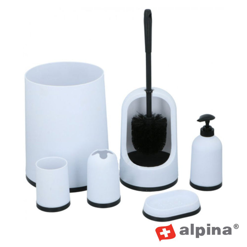 CONJUNTO ACESSÓRIOS CASA DE BANHO PP 6 PEÇAS ALPINA