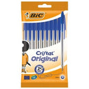 BOLÍGRAFOS DE TINTA DE ACEITE BIC CRISTAL ORIGINAL 516352 10 UNID