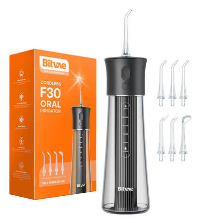 CONJUNTO FIO DENTAL DE ÁGUA BITVAE BV PRETO