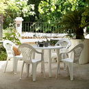 MESA OVAL CANCUN, BRANCA, PARA USO EXTERNO, 80 X 80 X 73 CM