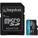MICROSD KINGSTON CANVAS GO PLUS 256GB CLASS10 UHS-I U3 V30 A2(170