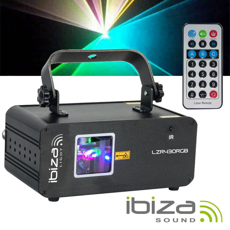 LASER GRÁFICO VERMELHOAZULVERDE DMX 430MW IBIZA