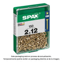 CAIXA 150 UNID. PARAFUSO MADEIRA SPAX CABEZA PLANA YELLOX 2,0X12M