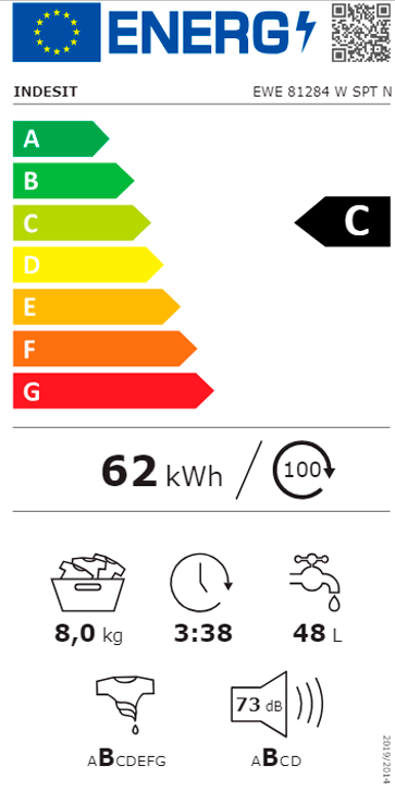 MÁQUINA DE LAVAR ROUPA INDESIT EWE81284WSPTN