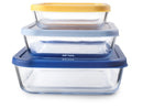 IBILI SET 3 TUPPERS QUADRADOS ECO