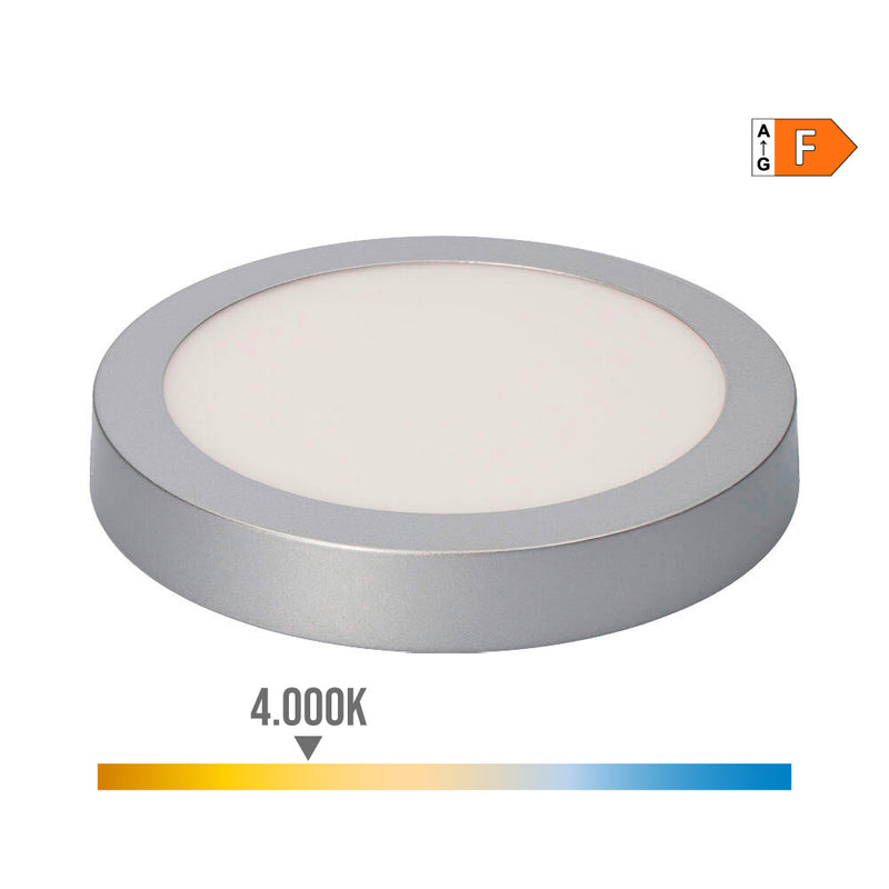 DOWNLIGHT LED SUPERFÍCIE REDONDO 20W 1500LM 4000K LUZ DIA CROMADO