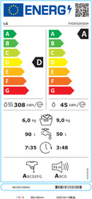 MÁQUINA DE LAVAR E SECAR ROUPA LG F4DR509S6M 9/6KG