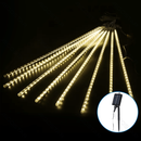 SOLAR 30CM-METEOR SHOWER LIGHTS, BRANCO QUENTE, 10M