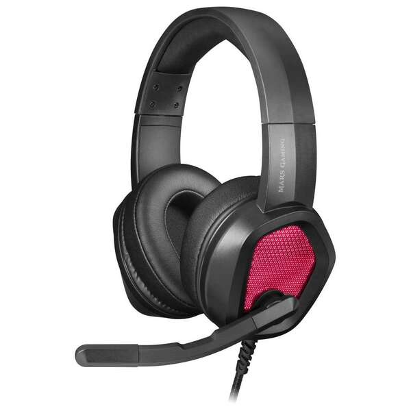 AUSCULTADORES MARS GAMING MH320 RGB HEADPHONES+MIC, PRETOS