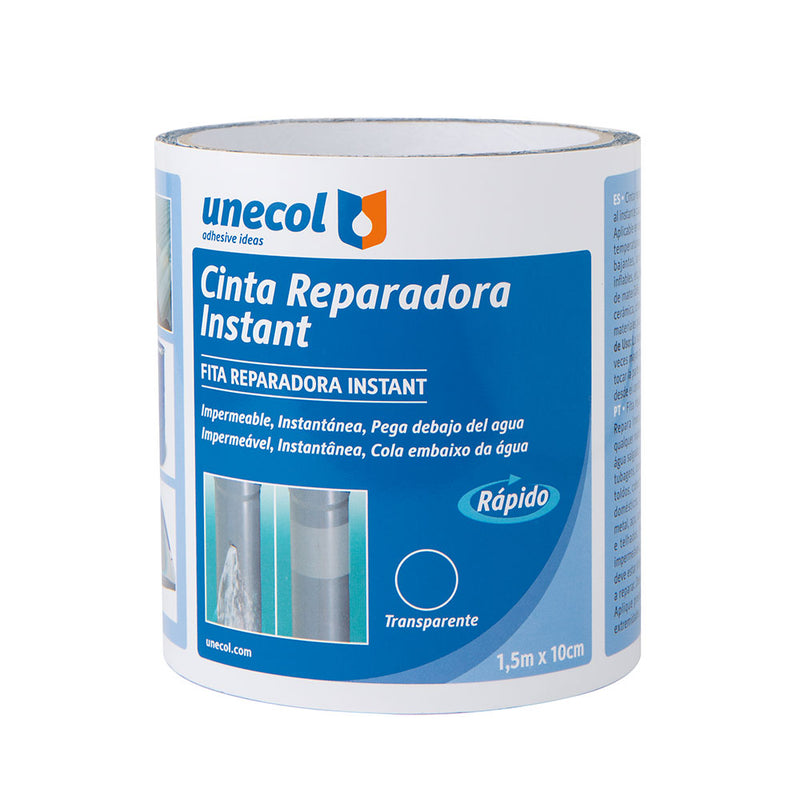 FITA DE REPARAÇÃO INSTANTÂNEA 10CM X 1,5M TRANSPARENTE A7711 UNEC