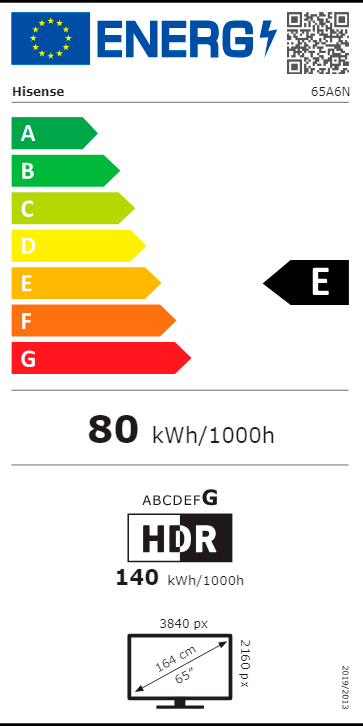 LED HISENSE - 65A6N