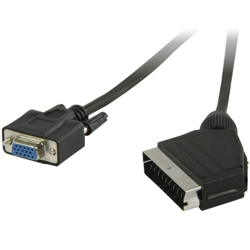 CABO SCART MACHO  VGA FÊMEA 2M PRETO