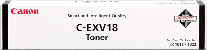 Canon C-EVX 18 for iR1018/iR1022 Black toner 1 unidade(s) Origina