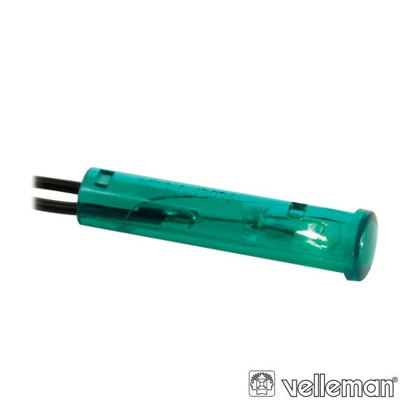 LUZ PILOTO REDONDO VERDE 12V 7MM VELLEMAN