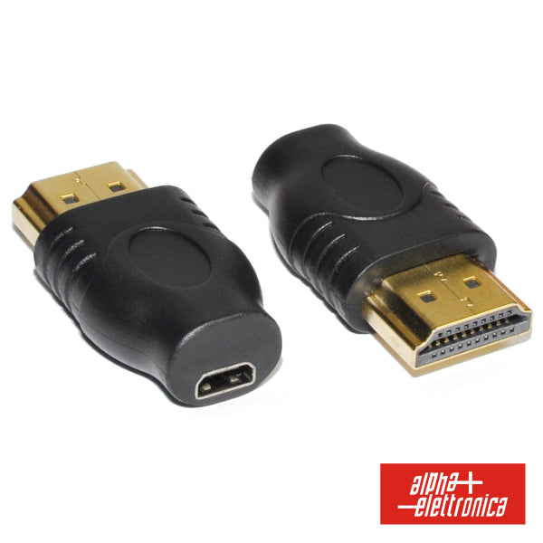 FICHA ADAPTADORA MICRO HDMI TIPO D FÊMEA  HDMI MACHO