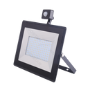 HOLOFOTE LED FINO COM SENSOR PRETO 100W (FUNDIÇÃO SOB PRESSÃO)