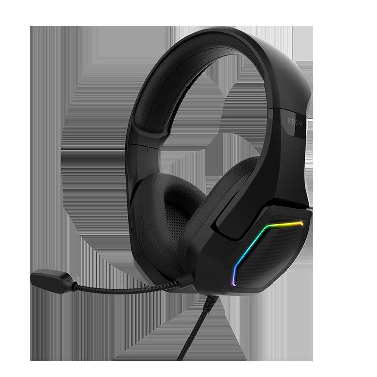 AURICULARES GAMING CON MICRÓFONO KROM KOPA 7.1 USB 2.0 NEGROS