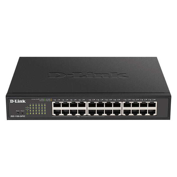 D-LINK 24-PORT POE GIGABIT SMART MANAGED SWITCH (12P POE 100W)